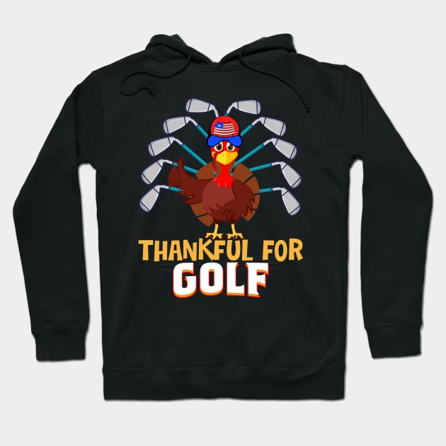 Golf Turkey Sport Lovers Thanksgiving Hoodie by Terryeare